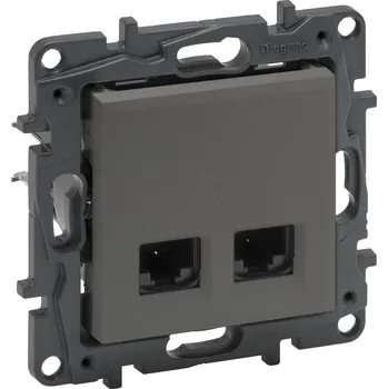 Elektrická zásuvka LEG 863470 NILS-2XRJ45 C6A STP OCEL