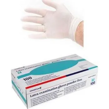 Vyšetřovací rukavice Rukavice nest.vyš.CVET latex M/100ks bez pudru, bílé
