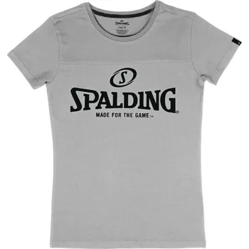 Dámské tričko Triko Spalding Essential Logo Tee Damen 40221627-greymelange Velikost XL