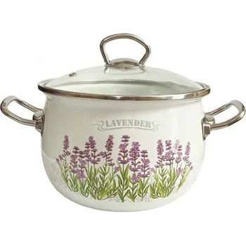 Hrnec Smaltovaný kastrol 3,5L Levandule +