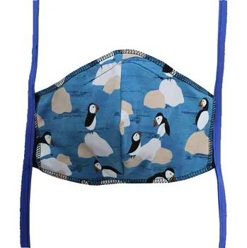 rouška Breberky Rouška pro dospělé Černá, Papuchalkové (modrá gumička)