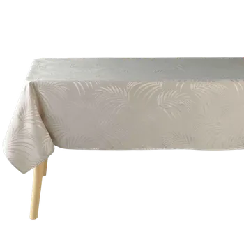 ubrus Douceur d'intérieur Žakárový ubrus PLUMETTE, obdélníkový, béžový, 140 x 240 cm