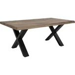 Nordic Experience Dubový konferenční stolek Tamko z masivu 120 cm, tmavě hnědá/černá