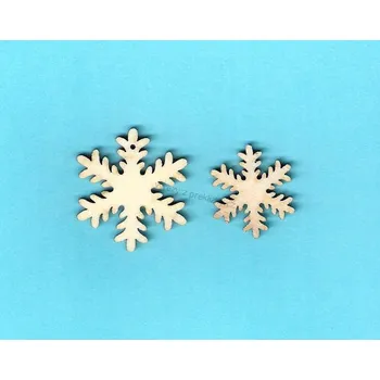 Překližka Výřez z překližky, V10/3, ZIMNÍ VLOČKA VI.-velká, 4,6cm, 1ks