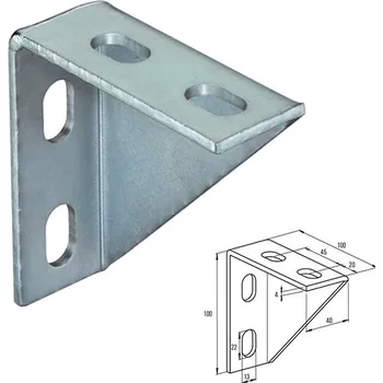 Tesařské kování Úhelník konzolový WK 100/100/4mm