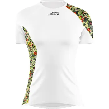 Dámské funkční triko krátký rukáv CAMO bílá Bamboo Ultra