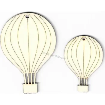 Stavební deska Výřez z překližky, O49/2, LÉTAJÍCÍ BALÓN-malý, 4,8x7cm, 1ks