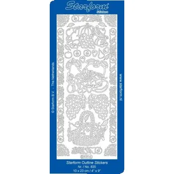 samolepka Obrysové samolepky- Ovoce- stříbrné