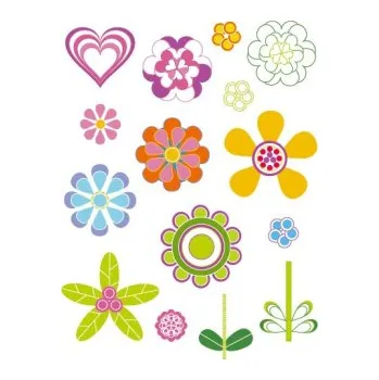 Razítka gelová - Gelová razítka - Kytičky a stonky