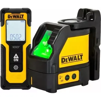 Měřící laser DW0887100-1 DeWALT KOMBO SET laserový kříž zelený DW088CG + měřič vzdálenosti DWHT77100 v kufru TSTAK