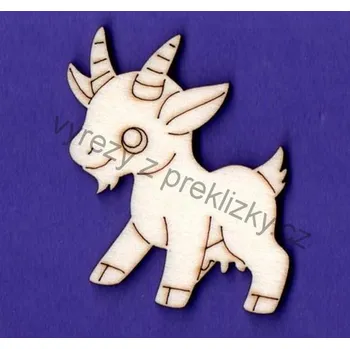 Překližka Výřez z překližky, F41, KOZA, 5,1x5,1cm, 1ks