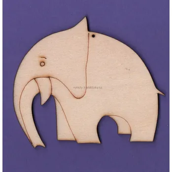 Stavební deska Výřez z překližky, Z69, SLON, 8,5x7,5cm, 1ks