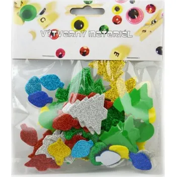 Vánoční dekorace Vytvarnehracky.cz pěnové vánoční dekorace samolepicí 55 ks