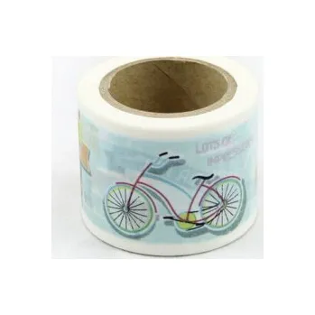 Lepicí páska Dekorační lepicí páska - WASHI pásky -1ks balón, kolo,., 10 m x 38 mm