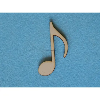 Překližka Výřez z překližky, H22/6, OSMINOVÁ NOTA-malá, 3,5x2,2cm, 1ks