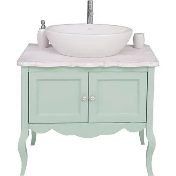 Koupelnový nábytek Koupelnová skříňka pro umyvadlo Lady 711 - zelená/bílá