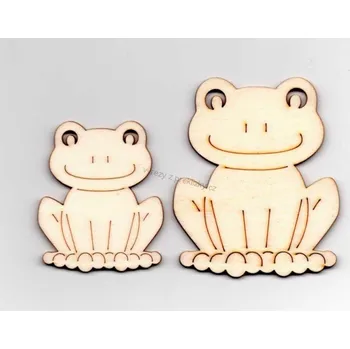 Stavební deska Výřez z překližky, Z166/1, ŽABKA-velká, 6,6x8cm, 1ks