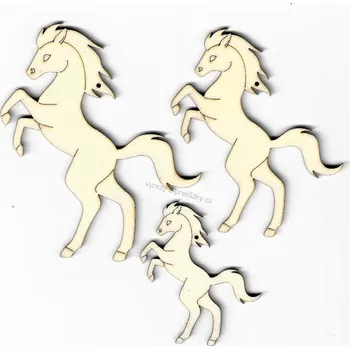 Překližka Výřez z překližky, Z61/2, VZPÍNAJÍCÍ SE KŮŇ-střední, 7x9cm, 1ks