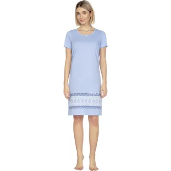 Dámská noční košile Regina noční košile 133 - modrá, M (Bavlněná noční košile dámská)