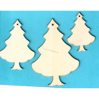 Stavební deska Výřez z překližky, V56/3, VÁNOČNÍ STROMEK III.-malý, 5x7cm, 1ks