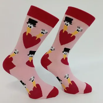 Dámské ponožky Dámské ponožky Trepon Čáp, růžové (dámské bavlněné vzorované ponožky)