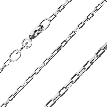 Řetízek Stříbrný řetízek 925 - lesklé cihličkové články, kolmo spojené, 1,3 mm