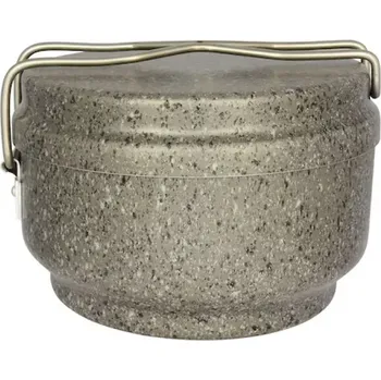Kempingové nádobí Armádní ešus design STONE 2-dílný (Moderní varianta klasického vojenského ešusu v designu STONE, hliník s vrstvou PTFE - teflonu.)