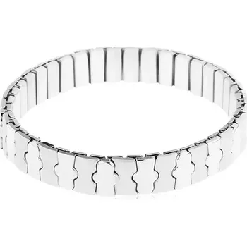 Náramek Roztahovací náramek z oceli 316L, stříbrná barva, lesklé a matné články