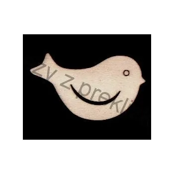 Překližka Výřez z překližky, J57, PTÁČEK, 7x3,4cm, 1ks