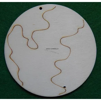 Překližka Dřevěný výřez, S57, PLANETA URAN, 7,5cm, 1ks