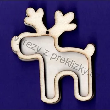 Dřevěná hračka Výřez z překližky, F54, SOBÍK SET, 52x61mm, 1ks