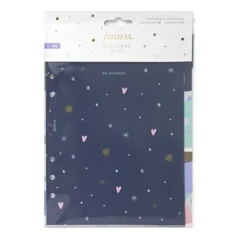 Diář Filofax, náplň A5, rozřazovač Good Vibes, 6 záložek