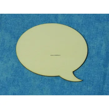 Překližka Výřez z překližky, C143/1, OVÁLNÁ BUBLINA-velká bez dírky, 5,5x6,6cm, 1ks