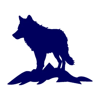 Polep vozidla Vlk 031 levá hory (23 - tmavě modrá) SAMOLEPKA NA AUTO, NÁLEPKA, FÓLIE, POLEP, TUNING, VLASTNÍ TEXT, TISK, AUTOSAMOLEPKY.cz, POLEPY, OBRÁZEK, LOGO, 3D STICKERS