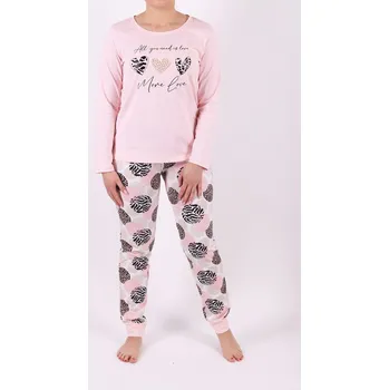 Dámské pyžamo Leptir pyžamo dámské 310 - růžová, L (Dámské pyžamo dlouhé)