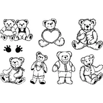 Hračka Gelová razítka- Medvídci srdíčko