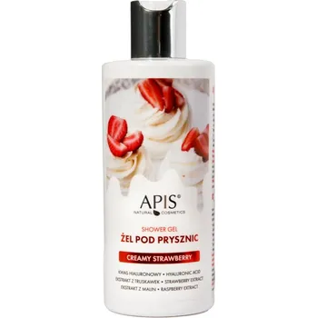 Sprchový gel Apis Natural Cosmetics Creamy Strawberry hydratační sprchový gel 300 ml