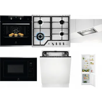 Set domácích spotřebičů ELECTROLUX KODEH70X + ELECTROLUX KGS64362XX + ELECTROLUX LFG716X + ELECTROLUX LMS4253TMX + ELECTROLUX EEA27200L + ELECTROLUX LND5FE18S