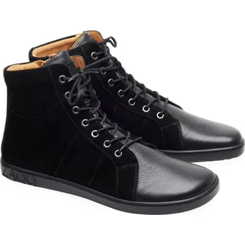 Dámská zdravotní obuv ZAQQ QORE High black, mazarine 36-48 NAPPA/VELUR Dvouvrstvá hlazená i broušená kůže Černá 48