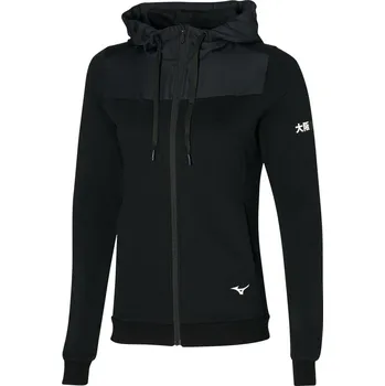 Dámský kabát Pánská mikina Mizuno Sweat Jacket - Black Velikost: S