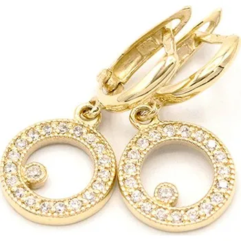 Náušnice Zlaté náušnice kulaté se zirkony 3,00g