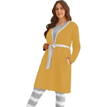 Dámský župan Dámský nadměrný župan 2614/13 TARO žlutá tmavá 3XL