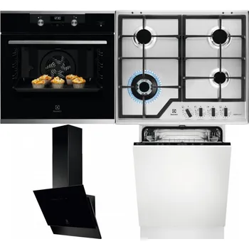 Set domácích spotřebičů ELECTROLUX KODEH70X + ELECTROLUX KGS64362XX + ELECTROLUX LFV616K + ELECTROLUX EEA27200L