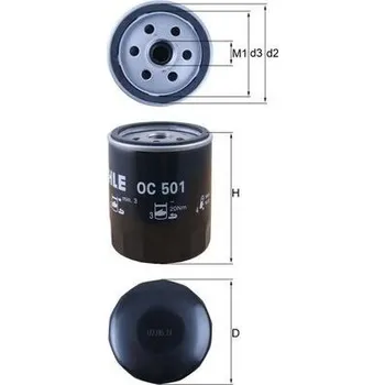 Filtr do auta Olejový filtr MAHLE OC 501
