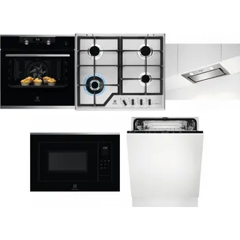 Set domácích spotřebičů ELECTROLUX KODEH70X + ELECTROLUX KGS64362XX + ELECTROLUX LFG716X + ELECTROLUX LMS4253TMX + ELECTROLUX EEA27200L