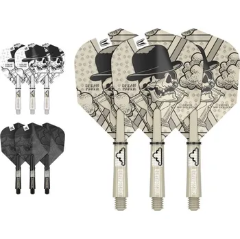 Příslušenství pro šipky Target - darts Sada letek a násadek - Ink - Dimitri Van Den Bergh - short