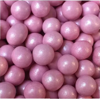 Jedlá dekorace na dort Čokokoule 5 mm leské - perleťově růžové Hmotnost: 55g