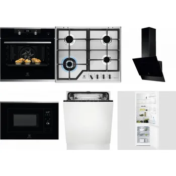 Set domácích spotřebičů ELECTROLUX KODEH70X + ELECTROLUX KGS64362XX + ELECTROLUX LFV616K + ELECTROLUX LMS2203EMX + ELECTROLUX EEA27200L + ELECTROLUX LNT3LF18S
