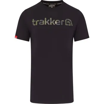 Pánské tričko Trakker Tričko CR Logo T-shirt Black Camo Velikost: S
