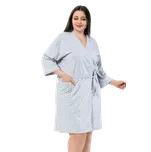 La Penna Dámský bavlněný župan LaPenna 20257 4XL Šedá